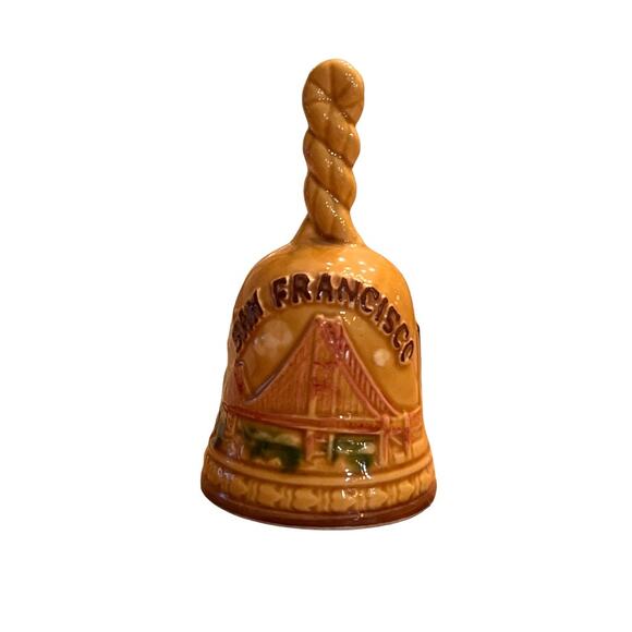 Vintage San Francisco CA Souvenir Bell Japan Made Kitch Collectible MCM Trolley - Picture 1 of 8